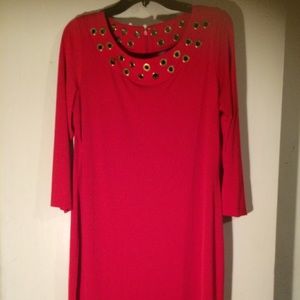 ❤️ Calvin Klein Sheath Gold Tone Ring Accent Dress